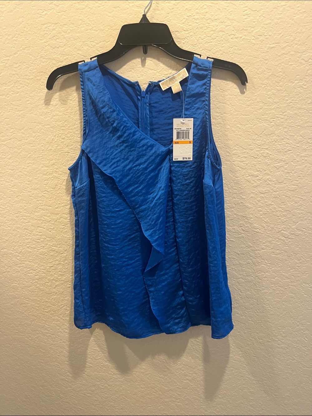 MICHAEL Michael Kors Royal Blue Ruffle V-Neck Sleeveless Camisole